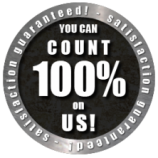 you can count on us 100% satisfaction guaranteed